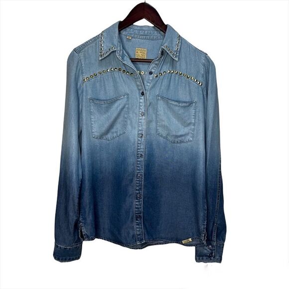SIZE XS Guess Denim Button Down - Picture 1 of 9